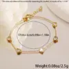 Wholesale 304 Stainless Steel Heart Shape PVD Coated Zircon Real Gold Plated 18K Gold Simple Style Classic Style Waterproof Non Tarnish O-shaped Chain Lobster Trigger Clasp Closure Bracelets