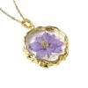 Wholesale Light Luxury Flower Resin Necklace, Eternal Flower Glue Pendant, Dried Flower Jewelry, Real Flower Necklace, Source Factory