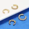 Wholesale 1 Pair Fashion C Shape Plating Copper Zircon Ear Clips