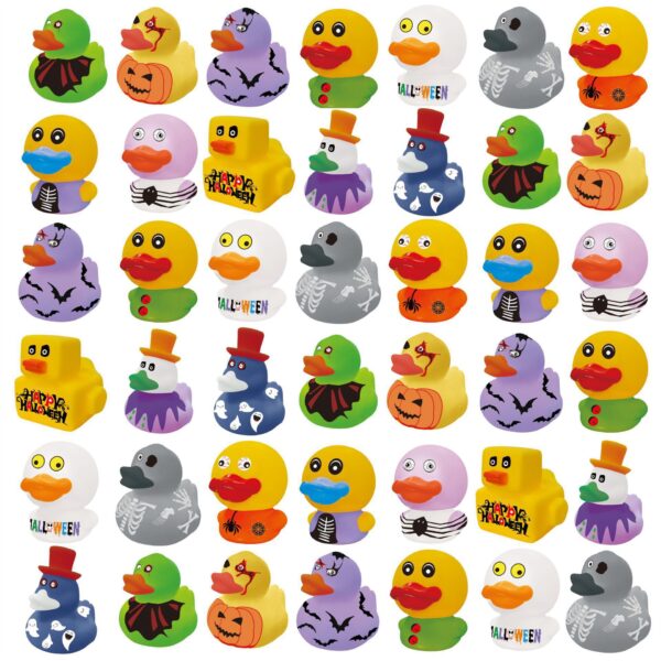 Wholesale Cross-Border Hot-Selling Halloween Vinyl Duck Baby Bathing and Playing in the Water Little Yellow Duck Factory Direct Delivery Supports Customization