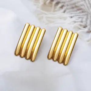 Striped Ear Studs / Cash commodity and quick delivery