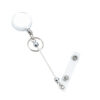Wholesale DIY retractable card holder with beaded metal smooth pull tab