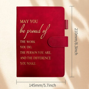 Red single book with hemming buckle