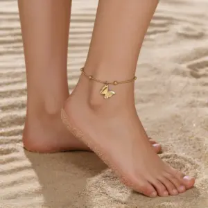 Q510 Single Butterfly Anklet