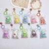 Wholesale Mini Labubu flocked fabric bag/backpack charm, cute keychain/gift charm.