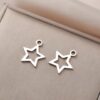 Wholesale Hot sale 18k gold color glossy five-pointed star pendant beaded pendant material handmade diy bracelet pendant accessories