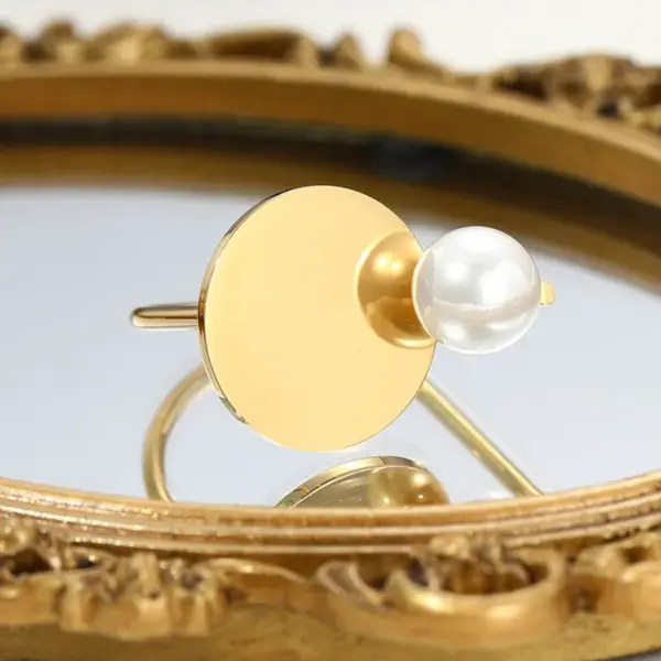 PVD Coated 14K Gold Real Gold Plated U Shape 304 Stainless Steel Fashion Waterproof Non Tarnish Rings