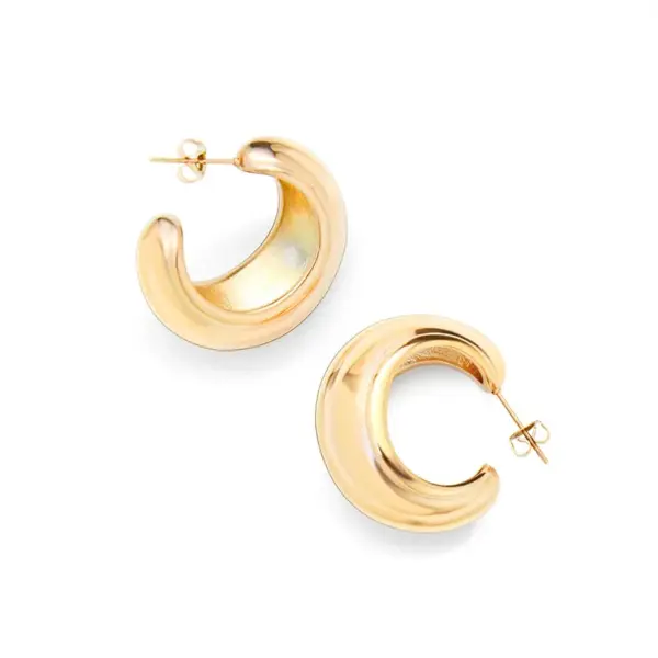 Wholesale Fashion Geometric 304 Stainless Steel 18K Gold Plated Earrings