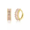 Simple Style Circle Brass Plating Inlay Zircon Earrings 1 Pair