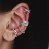 Wholesale 1 Piece Simple Style Solid Color Plating Inlay Copper Zircon Ear Cuffs