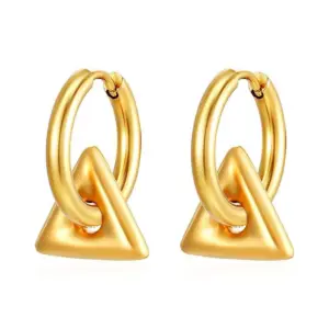 2.5*12 Simple Bracelet Triangle Hollow Gold Ear Clip