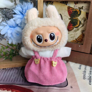 LBB-45 Pink Overalls Set / Labubu is wearable in its first, second, and third generations.