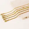 Simple Style Solid Color 304 Stainless Steel 18K Gold Plated Twisted Rope Chain Snake Chain Bracelets Chain Bracelet In Bulk
