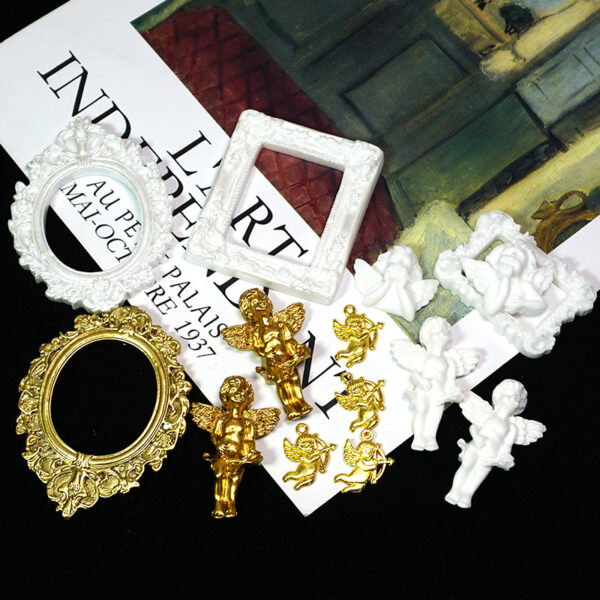 Wholesale resin mini photo frame diy vintage ange Decorations