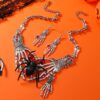 Wholesale Cross-Border New Amazon Popular Ghost Hand Skull Necklace Earrings Halloween Jewelry Set Combination Manufacturer