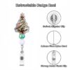 Wholesale Christmas tree elf gnome fairy lights retractable badge holder