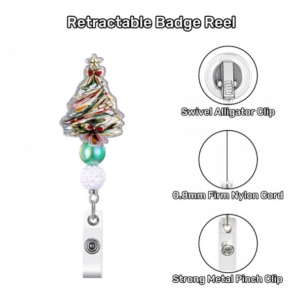 Wholesale Christmas tree elf gnome fairy lights retractable badge holder
