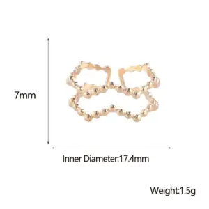 Wholesale Simple Style Geometric Stainless Steel Plating Open Ring