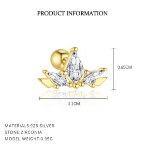 E4704-gold color/pair / 925 silver