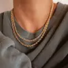 oly-dac78cfd37a36ae9e79eeab228487d6c Wholesale PVD Coated 14K Gold Real Gold Plated U Shape Stainless Steel Fashion Waterproof Non Tarnish 304 Stainless Steel Necklace