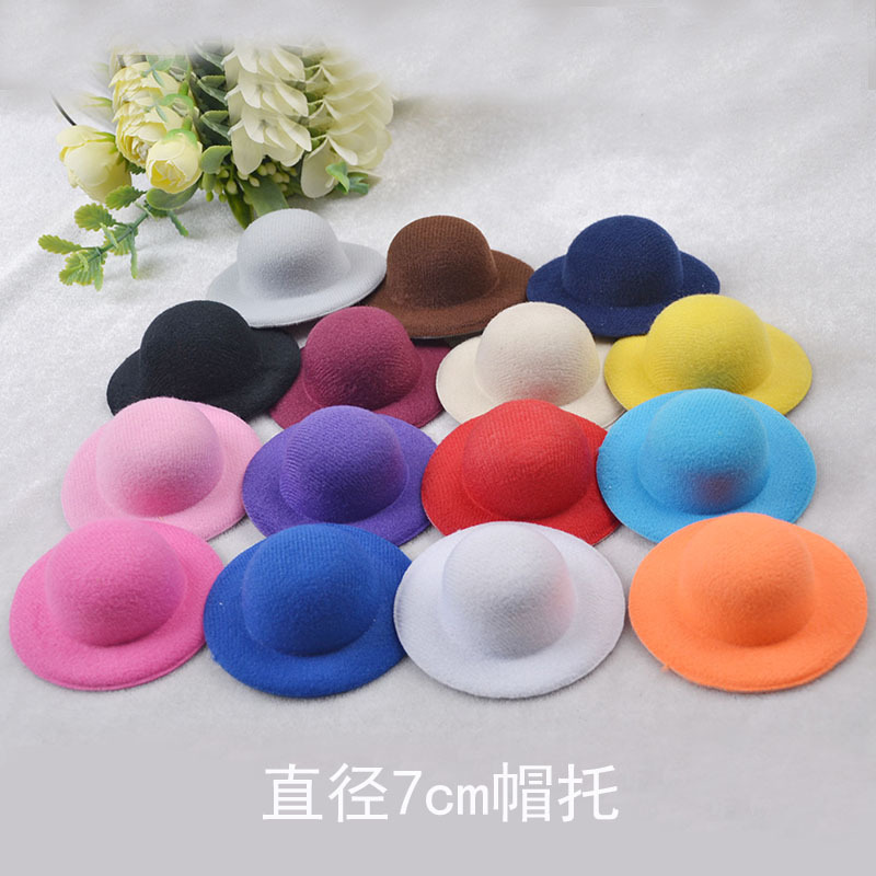 Wholesale Brushed Top Hat Hairpin Jewelry Naked Hat 7cm Hair Aessories Hat Embryo Yiwu Wholesale Decorations