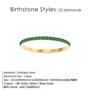 May Green-Gold / Circumference 54MM -US7