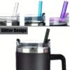 oly-daddc68d6ac87d74706ba463f6d56fdb Wholesale Cross-border Stanley mug ice cup multi-color glitter universal straw accessories suit with straw brush personality