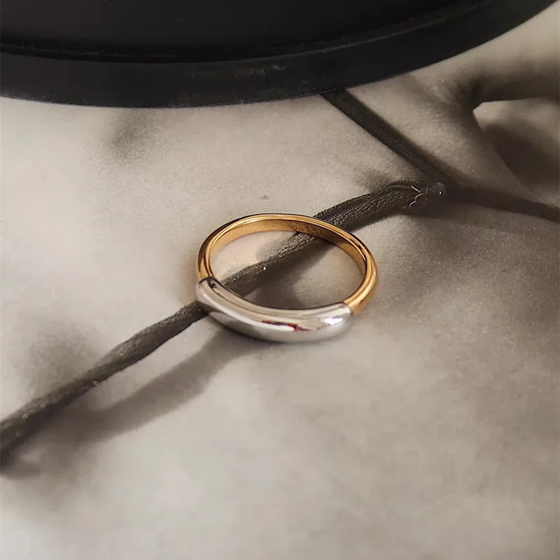 Wholesale Simple Style Color Block Stainless Steel Polishing Rings
