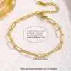 Wholesale Ion Plating (IP) 18K Gold Plated Paper Clip Flower 304 Stainless Steel Sweet Simple Style Waterproof Non Tarnish 304 Stainless Steel Lobster Trigger Clasp Closure Chain Necklace