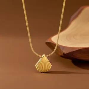 X06067-Shell-Necklace- Gold