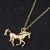 Wholesale Fashion Korean Style Horse Copper Plating Gold Plated Silver Plated Pendant Necklace