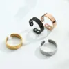 Wholesale Jewelry Simple Style Geometric 304 Stainless Steel Polishing Open Rings