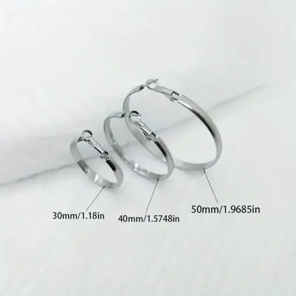 1 Pair Simple Style Round 304 Stainless Steel 18K Gold Plated Earrings