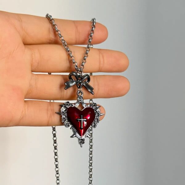 oly-db0bee2626ab34ccfa7e1f6035bdc5d8 Wholesale Gothic y2k subculture red love n pendant necklace factory direct