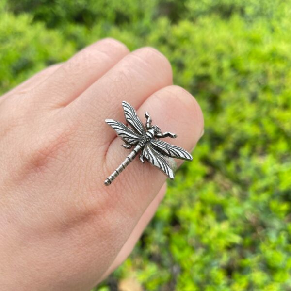 Wholesale Natural Jewelry Gothic Flying Insect Dragonfly Ring Fresh and Sweet Cartoon No Pearl Zhengzhou