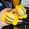 Wholesale Cartoon plush doll keychain cute bee key doll pendant clothing bag accessories brooch accessories