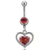 Wholesale Fashion Heart Rhinestone Belly Ring