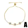 Wholesale Fashion Eye Copper 18k Gold Plated Zircon Bracelets In Bulk