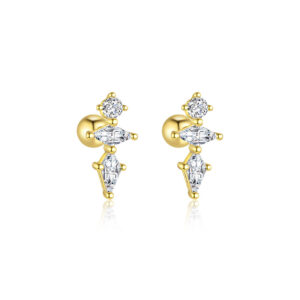 E4738-gold/pair / 925 silver