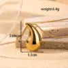 PVD Coated Water oplets 304 Stainless Steel Vintage Style Simple Style Waterproof Non Tarnish Jewelry Set