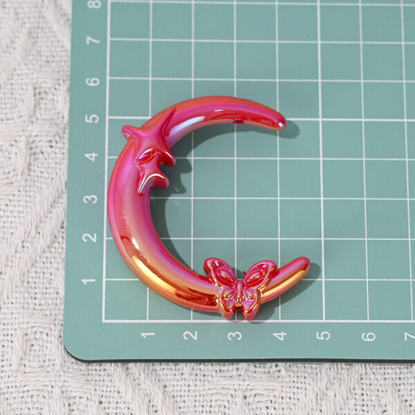 Wholesale Moon-shaped butterfly beads, handmade loose beads