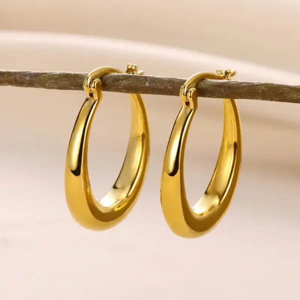 Wholesale Light Luxury Elegant Moon Water Drop Heart Women's Earrings Geometric Simple Zircon Vacuum Plating (Fired) Daily New Year Jewelry Earrings Gift
