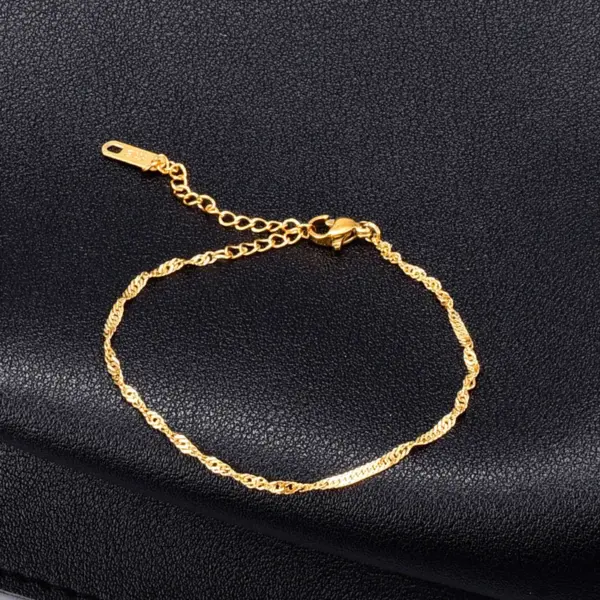 oly-db34c290d1473fb191a59e71eb7b7b18 Wholesale PVD Coated Real Gold Plated 18K Gold Heart 304 Stainless Steel Titanium Steel Waterproof Non Tarnish 304 Stainless Steel Titanium Steel Bracelets