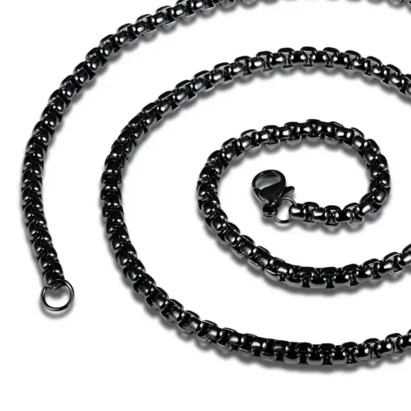Wholesale Titanium Steel Stoving Varnish Geometric Necklace