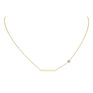 One Horizontal Necklace: / Gold