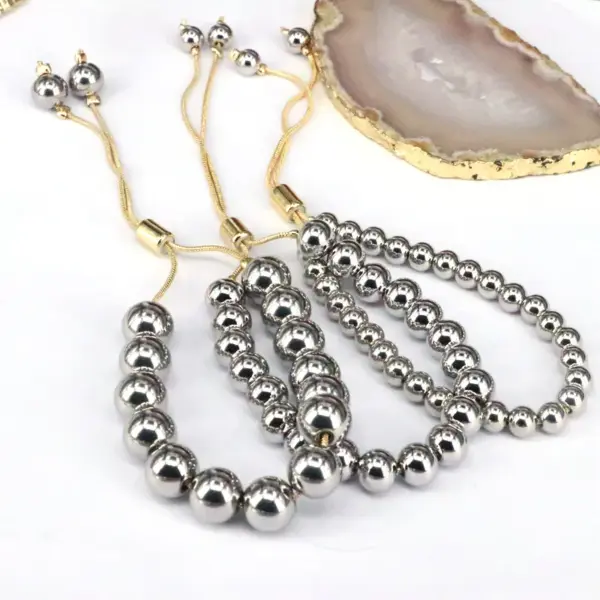 Wholesale Punk Simple Style Round Copper Plating Copper Bracelets