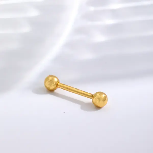 Wholesale 1 Simple Style Commute Round 304 Stainless Steel 18K Gold Plated Ear Studs