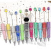 Wholesale New striped chain full of rhinestone bubble beads rotating Beadable pen DIY