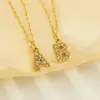 Wholesale PVD Coated 18K Gold Plated Letter Titanium Steel Simple Style Classic Style Waterproof Non Tarnish Titanium Steel Pendant Necklace