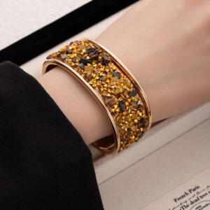 L285 -5 coffee color cross-border gravel rhinestone bracelet